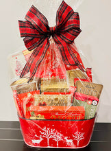Load image into Gallery viewer, Red Christmas Metal Basket

